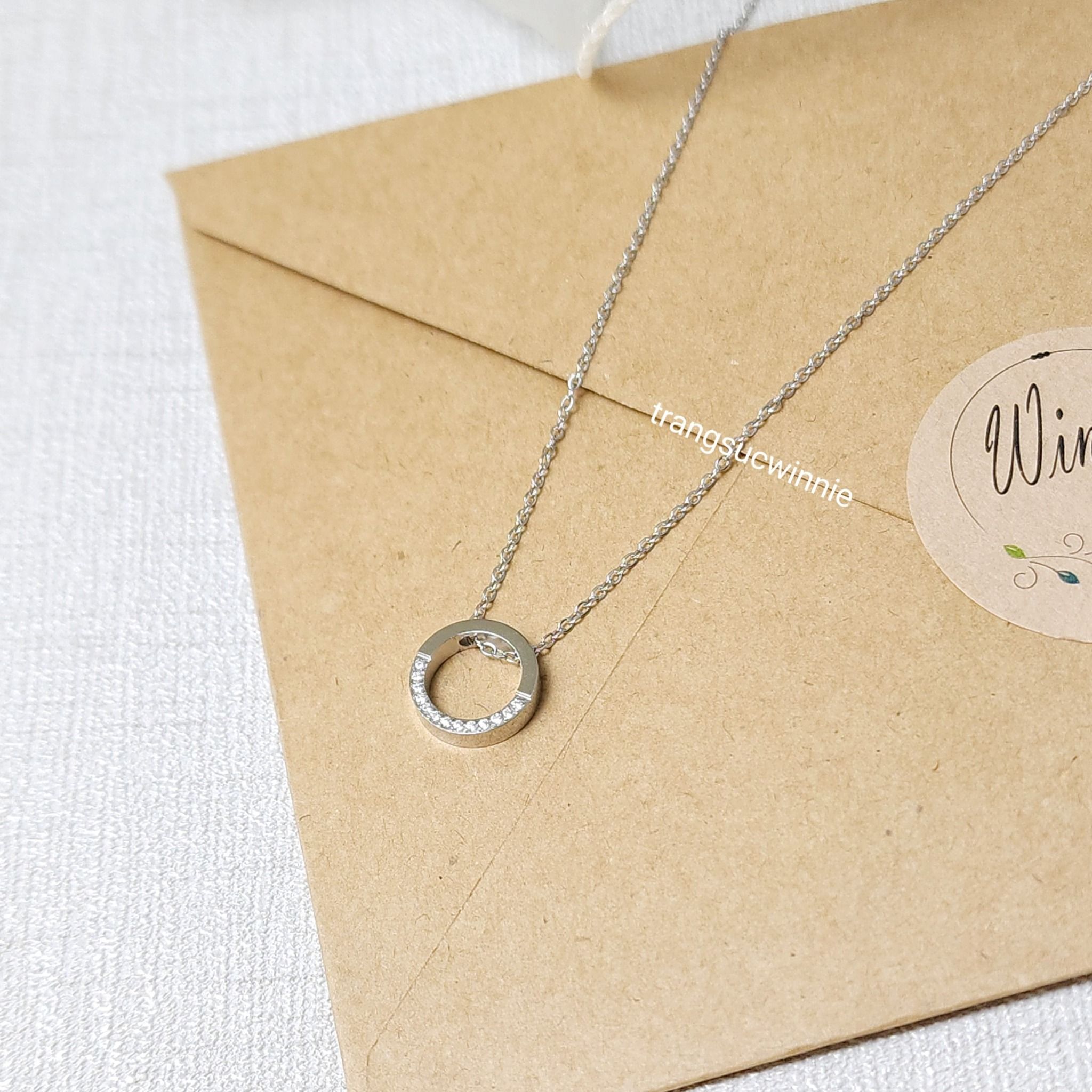 Dây chuyền Titan Half Diamond