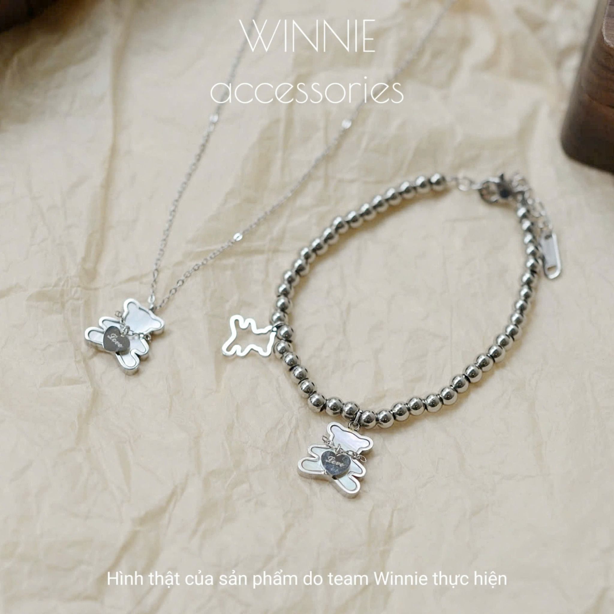 Dây chuyền titan Nacre Teddy B