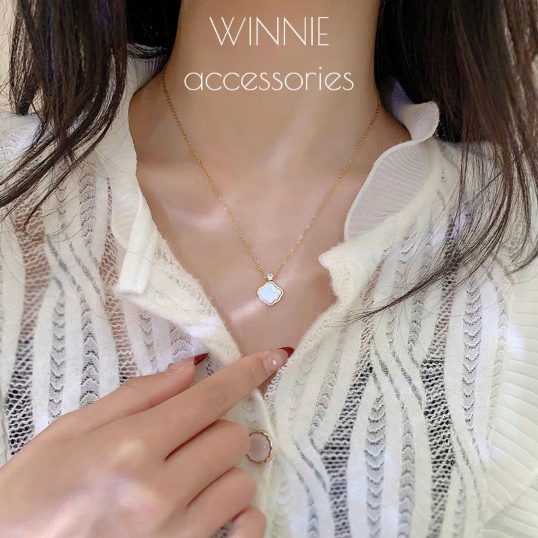 Dây chuyền titan Seashell Diamond