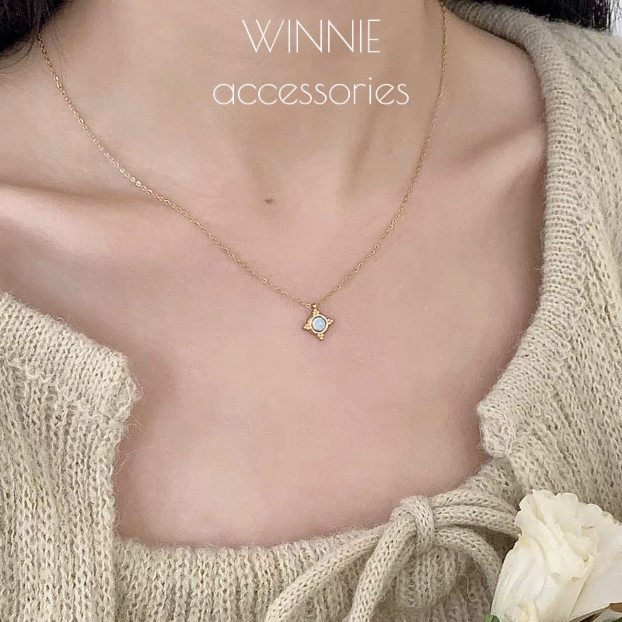 Dây chuyền Titan Mini Opal