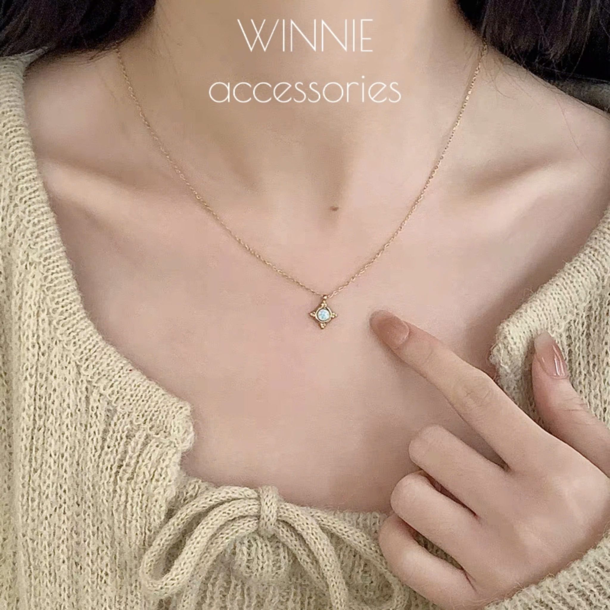 Dây chuyền Titan Mini Opal