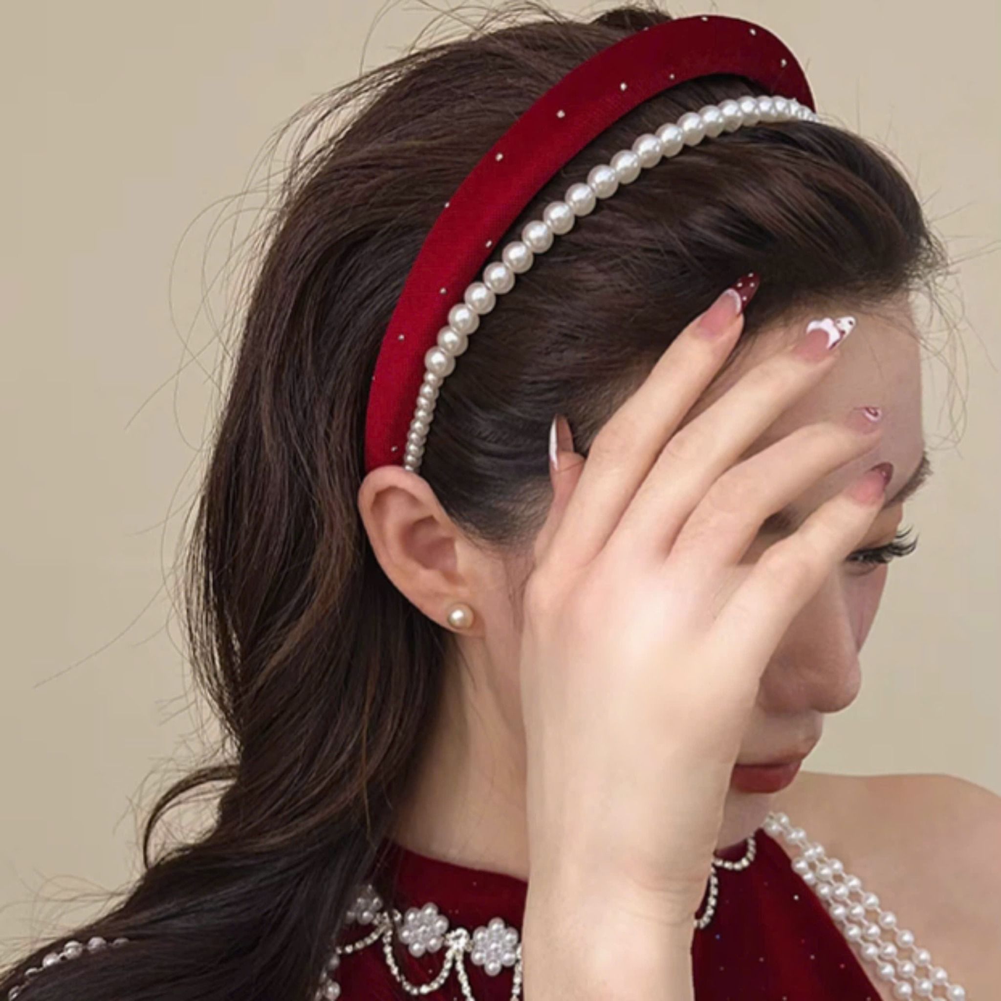 Cài tóc Nhung Ngọc Trai