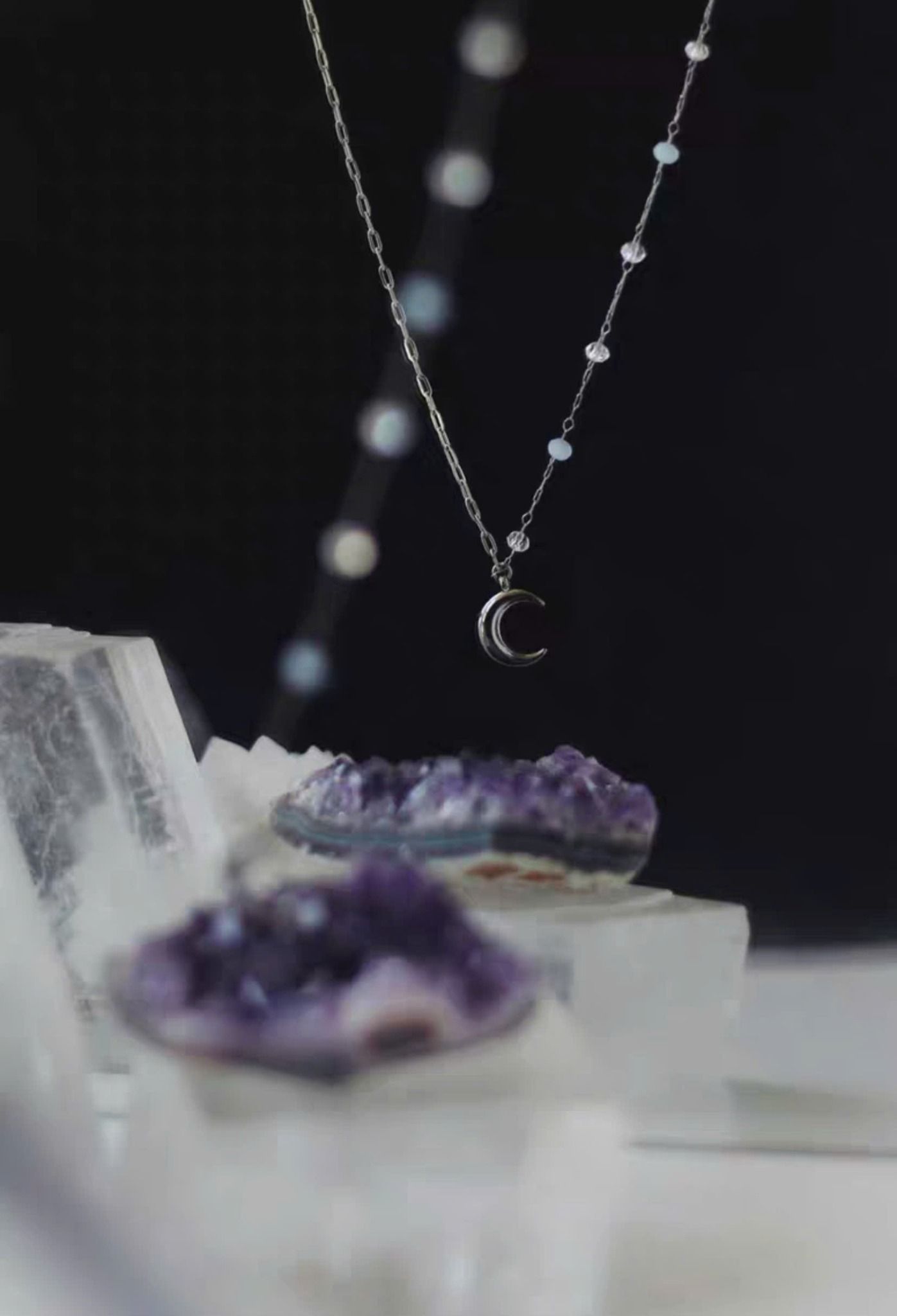 Dây chuyền Titan Crystal Moon