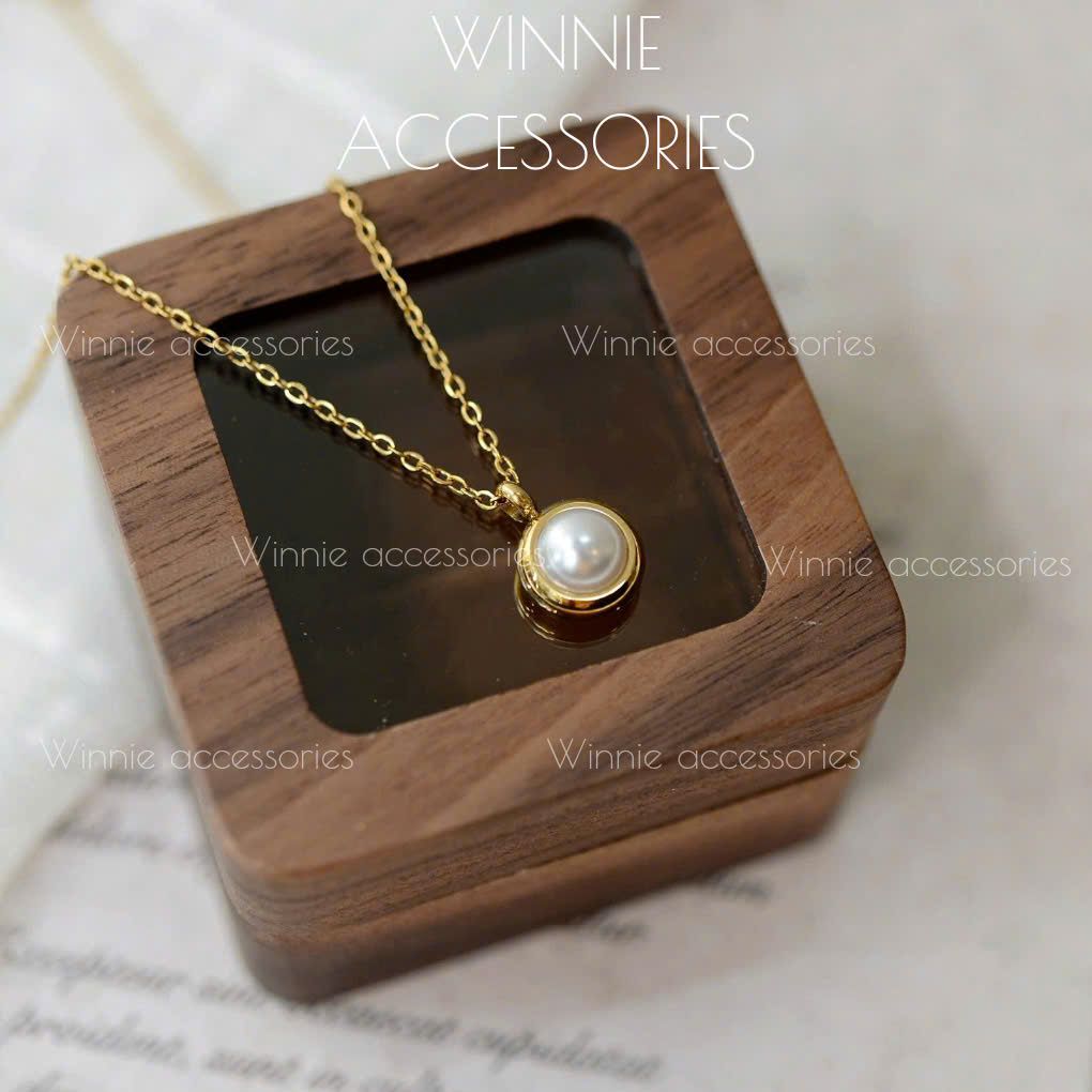 Dây chuyền Titan Pearl circle