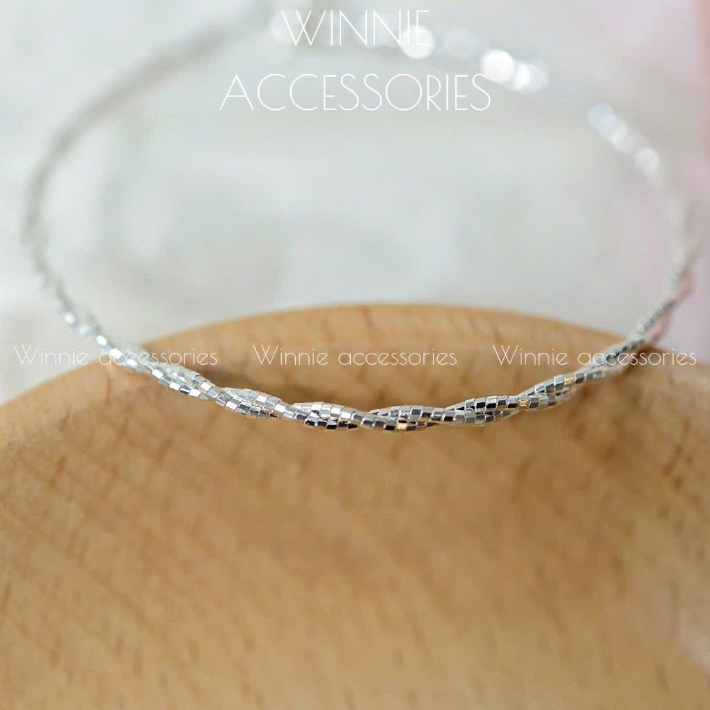 Vòng tay Bạc S925 2 xoắn