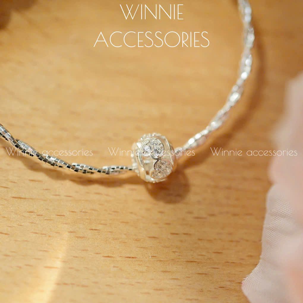 Charm Bạc S925 Xỏ Tròn Tim
