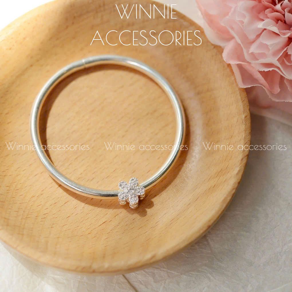 Charm Bạc S925 Xỏ Hoa Mai