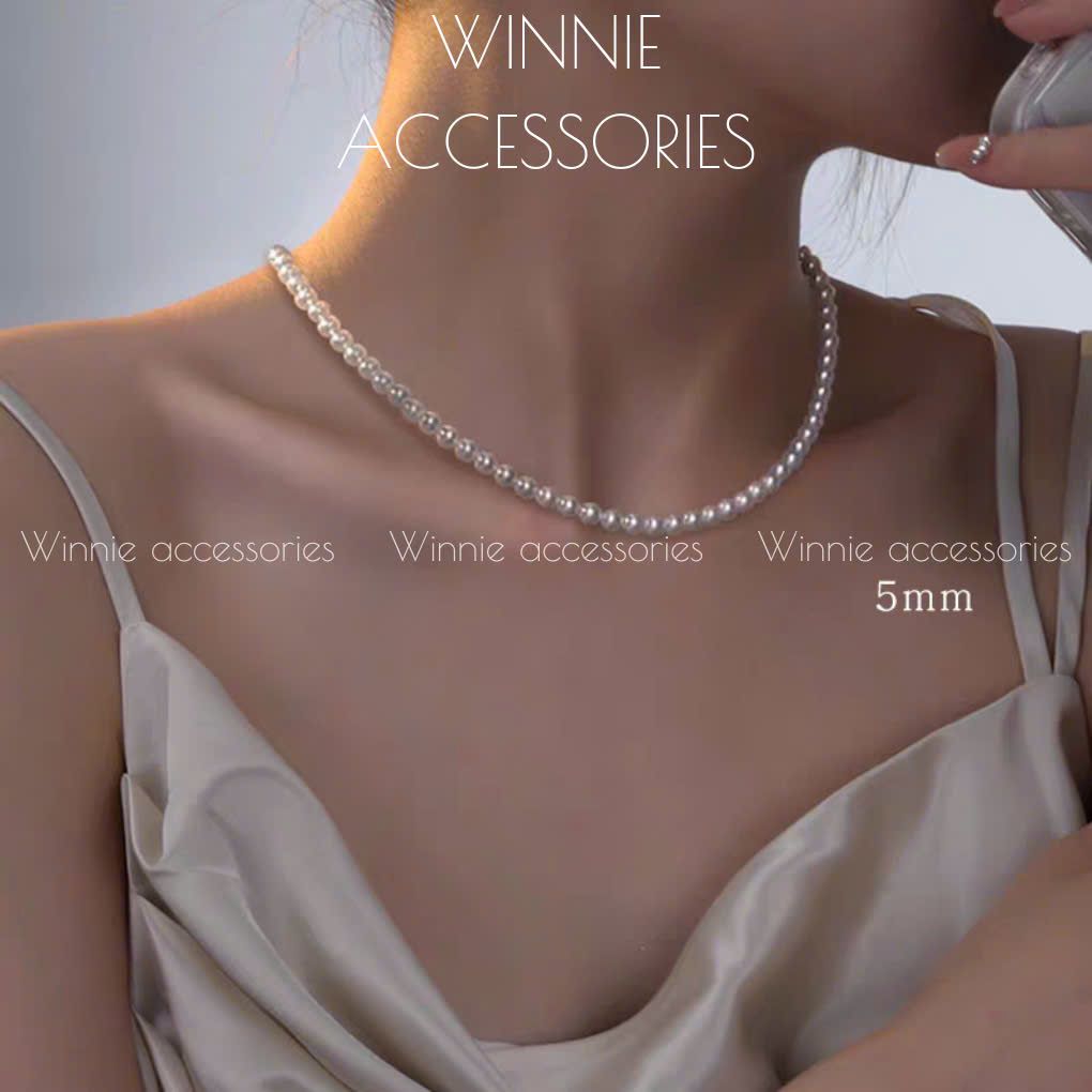 Dây chuyền Titan Ngọc trai trơn