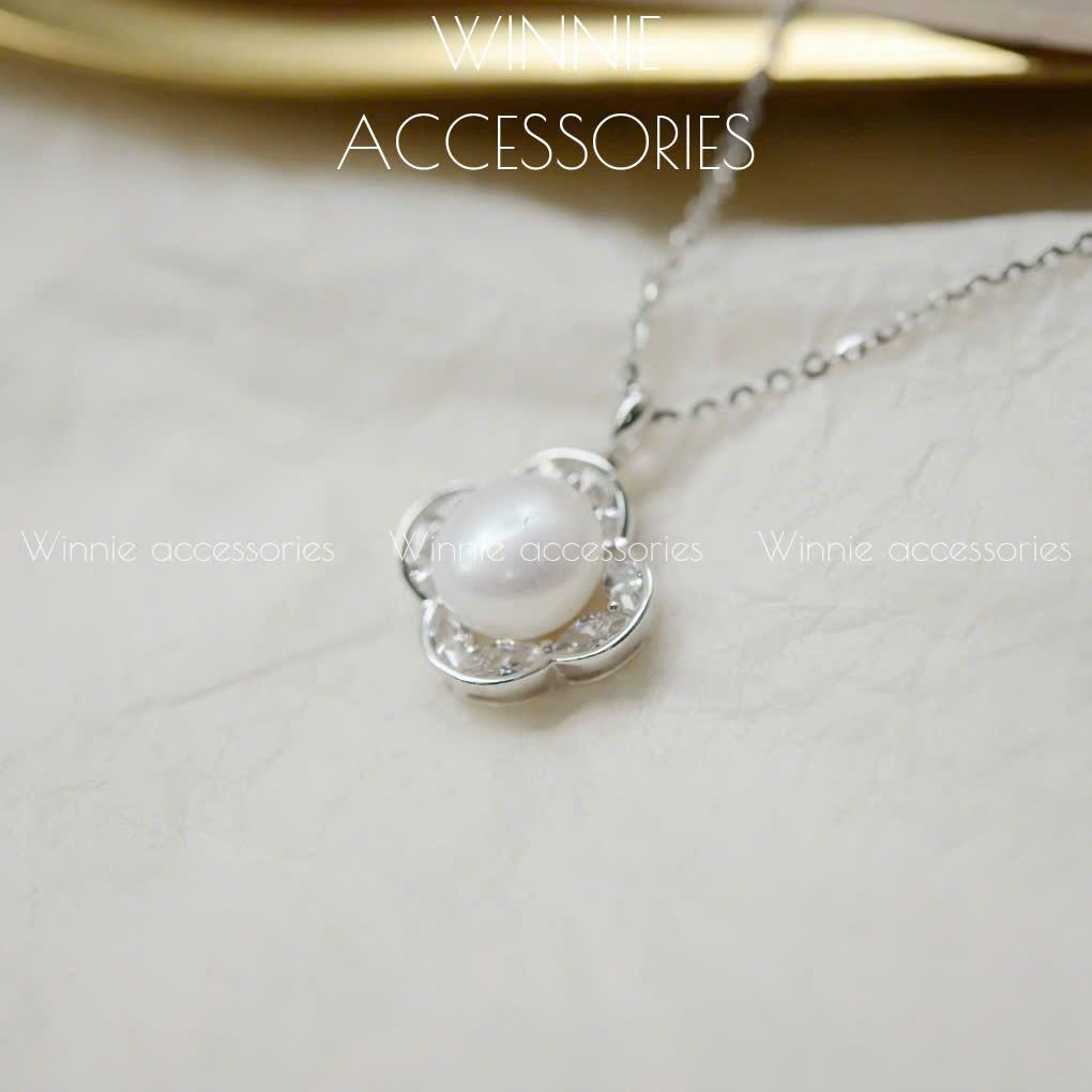 Dây chuyền Bạc S925 Clover Pearl