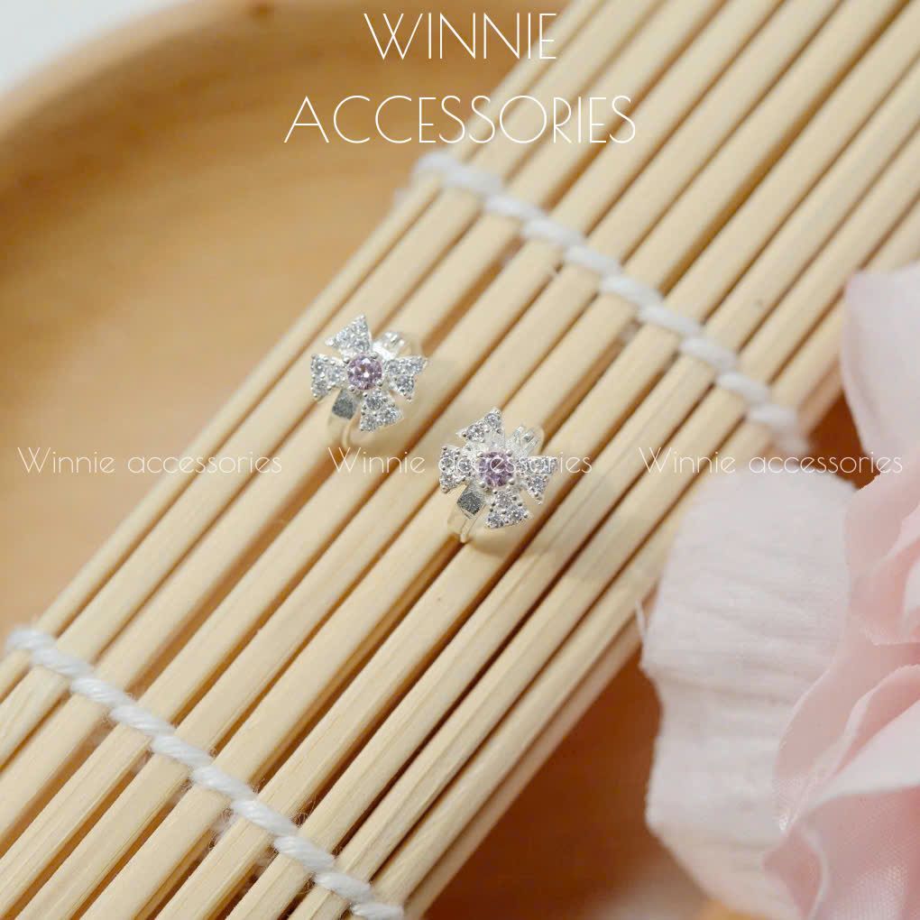 Hoa tai Bạc S925 Khoen Bow