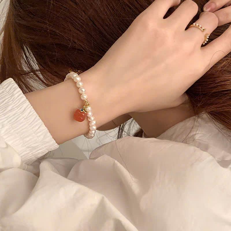 Lắc tay ngọc trai đào