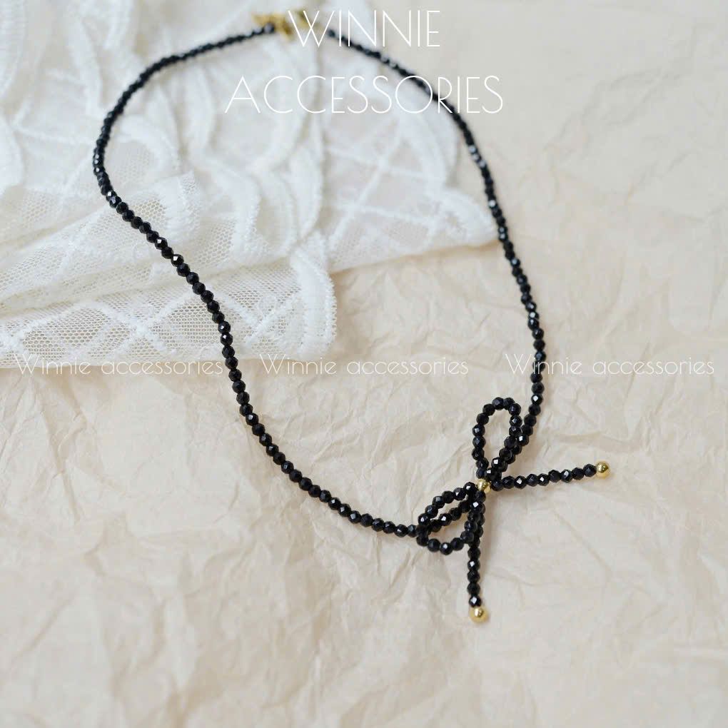 Dây chuyền Titan Choker Spinel Bow