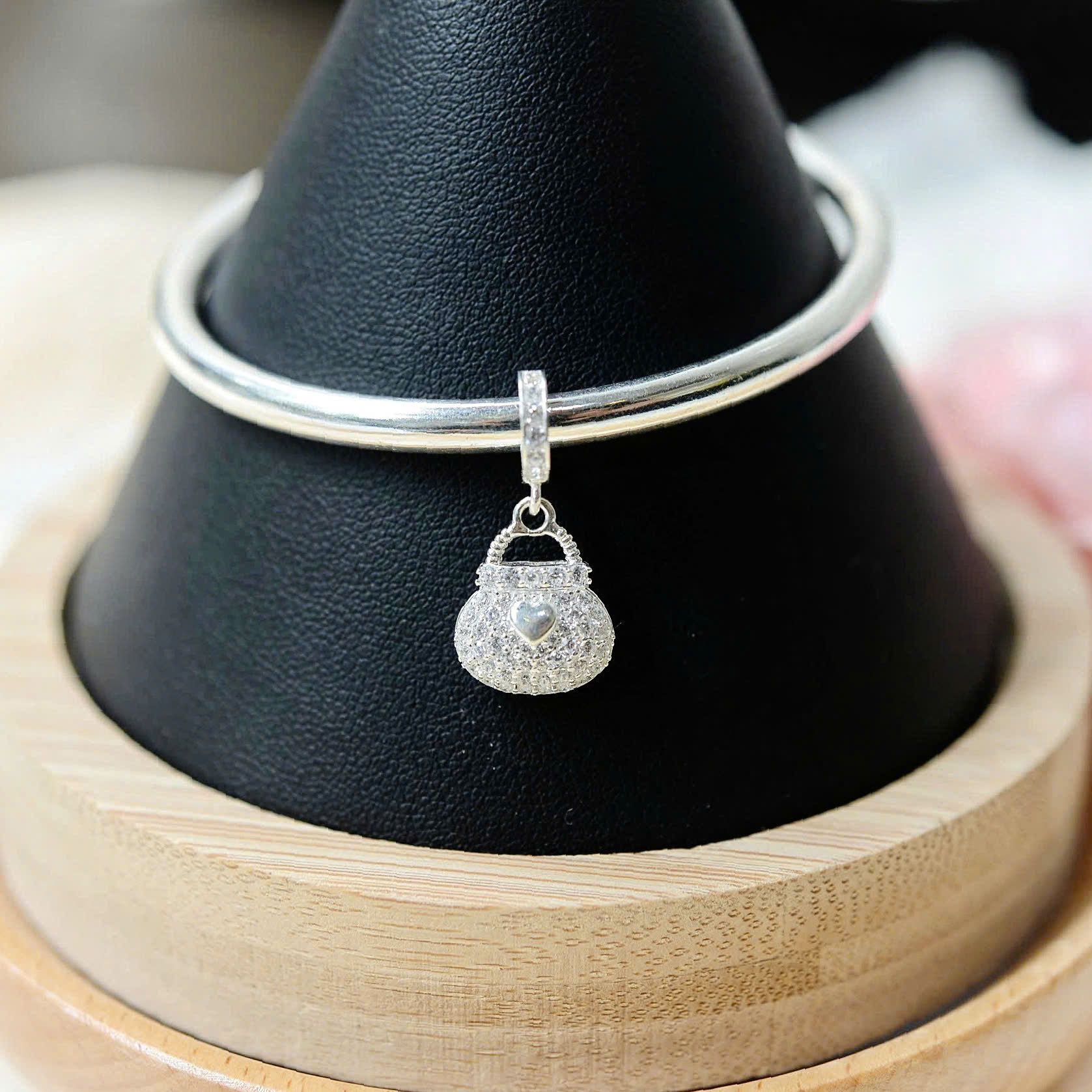 Charm Bạc S925 Túi Tim