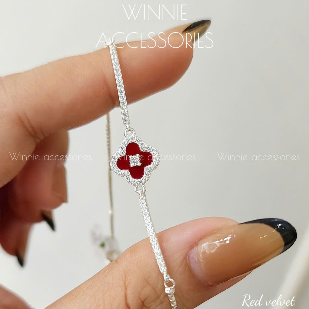 Lắc tay Bạc S925 Dây rút Red Velvet