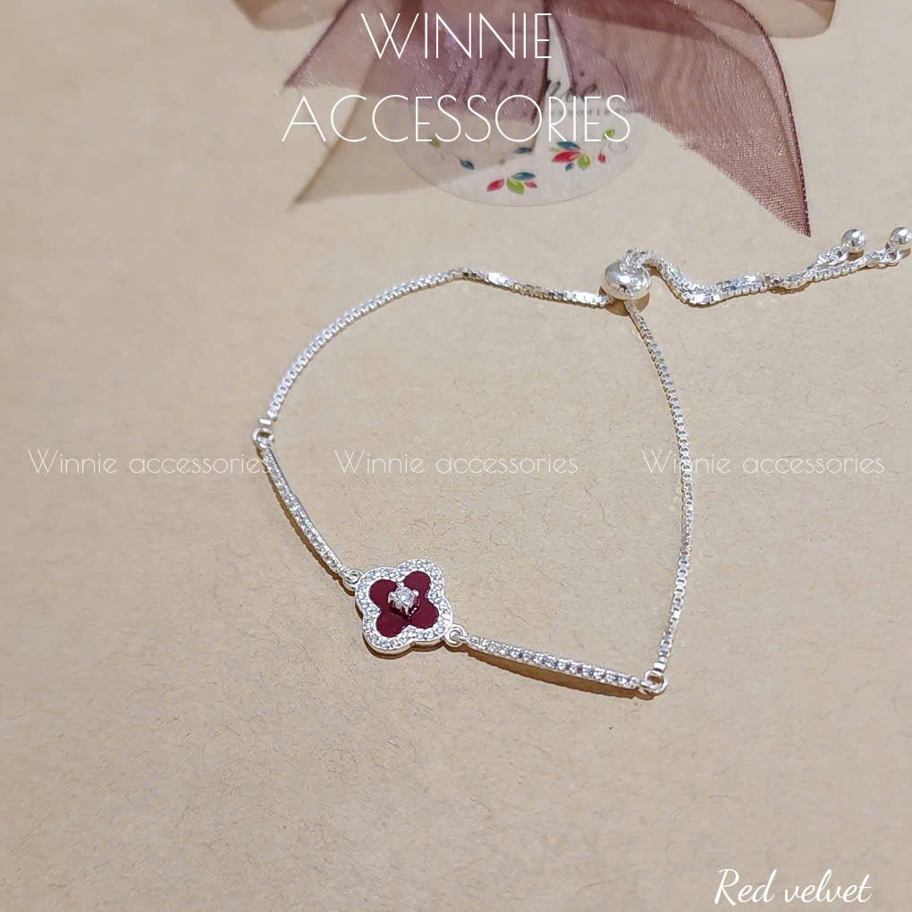 Lắc tay Bạc S925 Dây rút Red Velvet