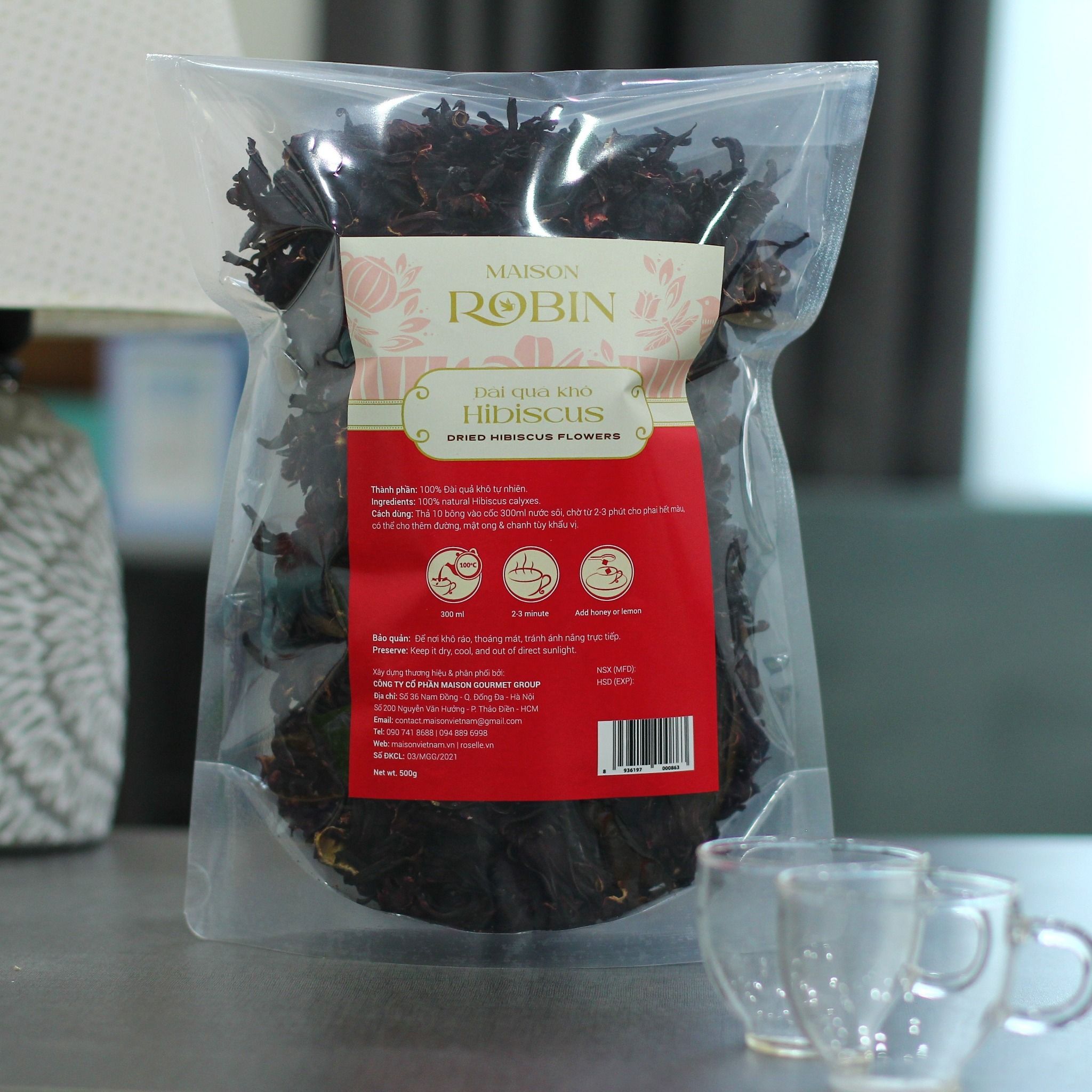 Đài Quả Khô Hibiscus 500g