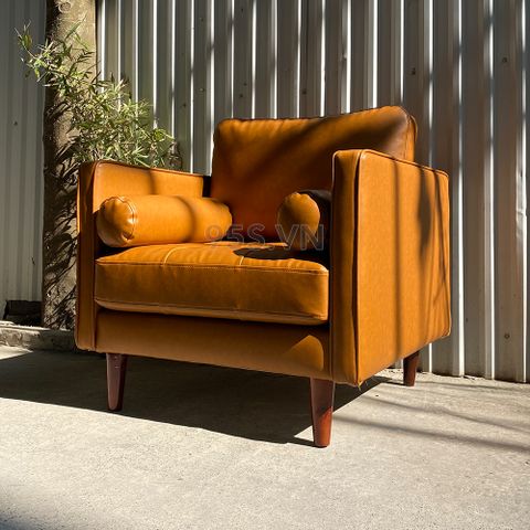 Sofa đơn LUCA Armchair bọc da phong cách Ý italia