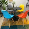 Ghế ăn cafe Eames mặt nhựa chân gỗ HERMAN VITRA