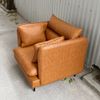 Sofa đơn NUBE bọc da phong cách Ý italia