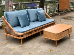 Sofa văng gỗ Dedar KBH - Sofa xuất khẩu