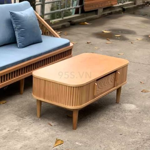 Bàn Trà Gỗ Sồi Nan Cánh Lùa Rustic KBH