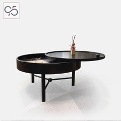 Bàn trà gỗ tròn xoay TURNING TABLE