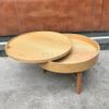 Bàn Trà Gỗ Mặt Tròn Xoay Turning Table