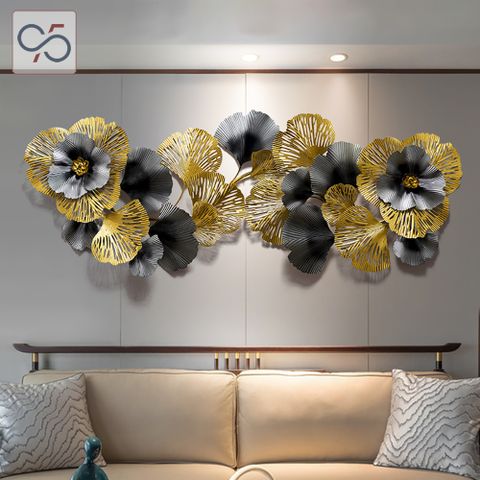 Decor treo tường Tranh sắt hoa mai vàng