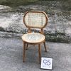 Ghế Gỗ Thonet Mặt Ngồi Mây Lưng Mây Tròn