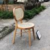 Ghế Gỗ Thonet Mặt Ngồi Mây Lưng Mây Tròn