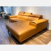 Ghế Sofa Góc L Bọc Da Tựa Gật Gù Phong Cách Ý