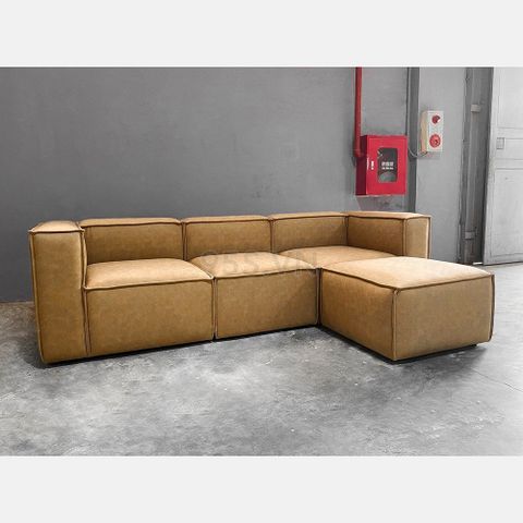 Ghế Sofa Góc L Modular Bọc Da