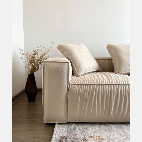 Ghế Sofa Modular Bọc Vải Nỉ Nệm Nhăn