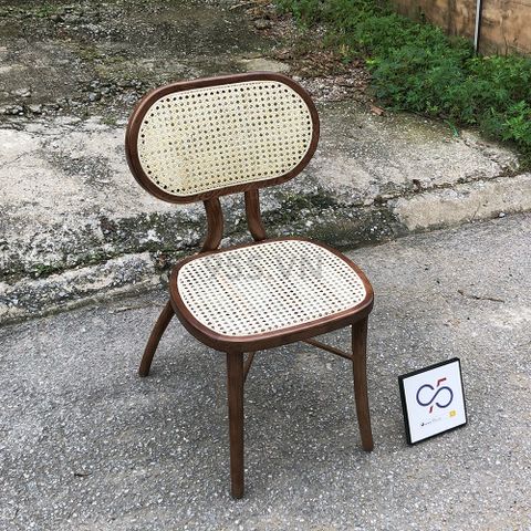 Ghế Gỗ Vienna Thonet Mặt Ngồi Mây Lưng Mây