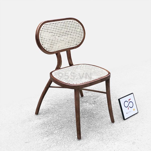 Ghế Gỗ Vienna Thonet Mặt Ngồi Mây Lưng Mây