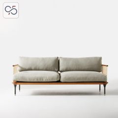 KALMAR Sofa rustic gỗ nan lưng