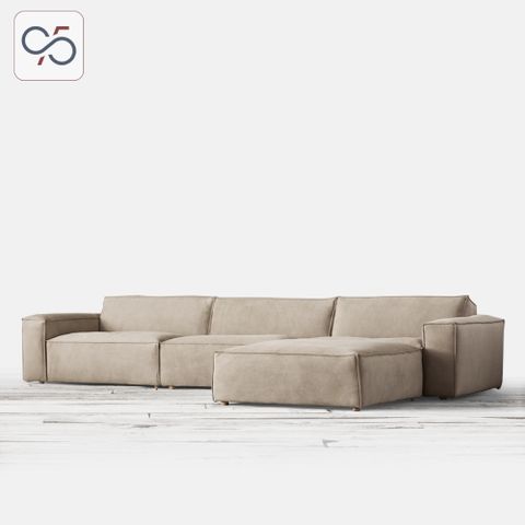 Sofa góc COMO MODULAR vải nỉ phong cách Ý italia