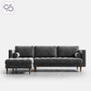 Sofa LUCA góc chữ L bọc vải nỉ phong cách Ý italia