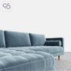 Sofa LUCA góc chữ L bọc vải nỉ phong cách Ý italia