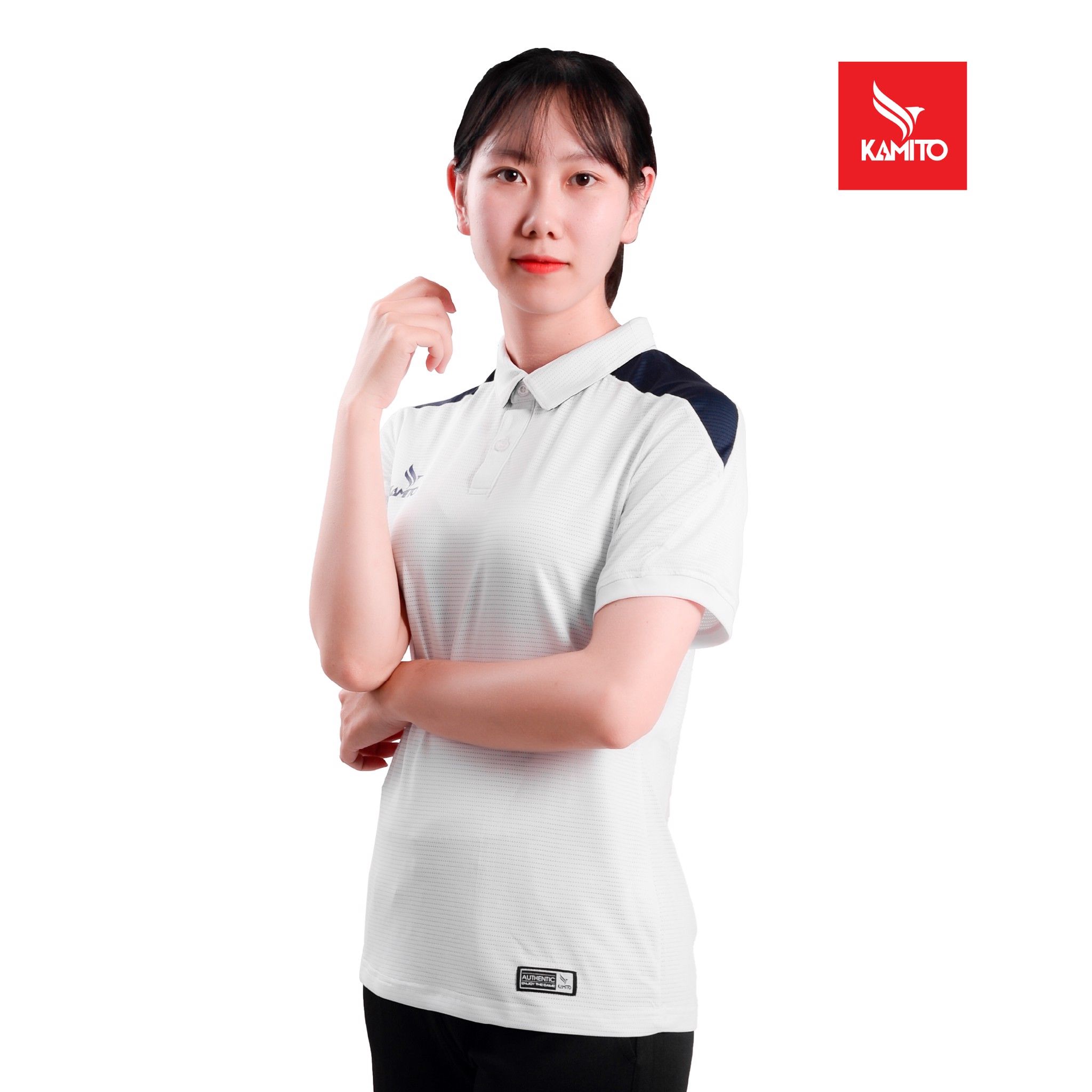 ÁO THỂ THAO POLO NỮ PHỐI VAI KAMITO - KAMAP2103