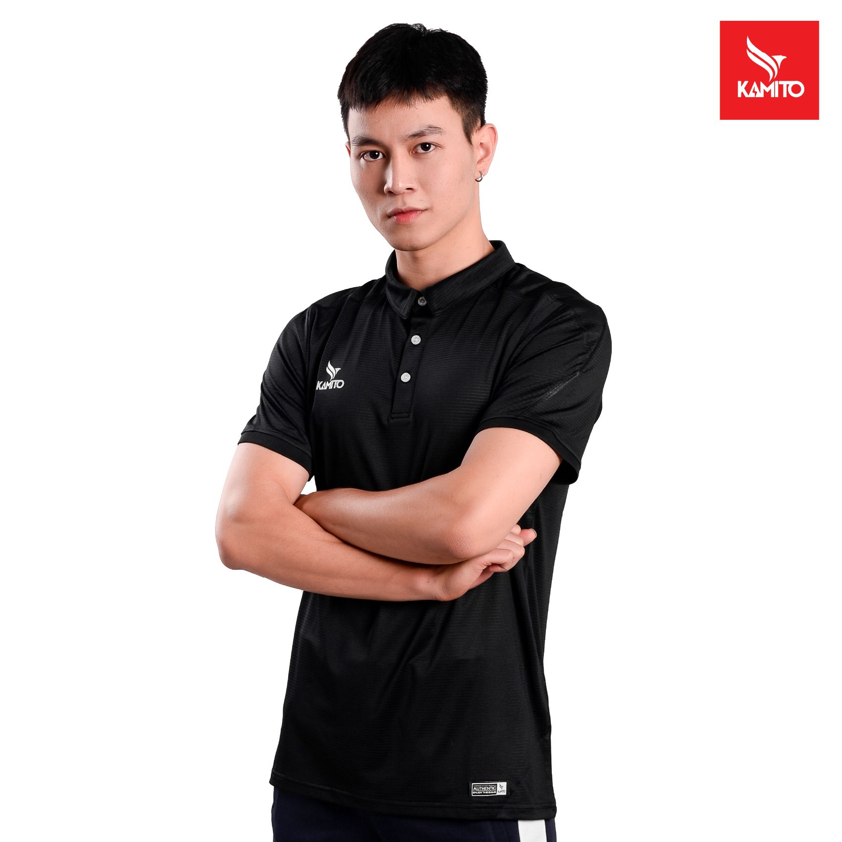 ÁO THỂ THAO POLO NAM PHỐI VAI KMAP2103 KAMITO