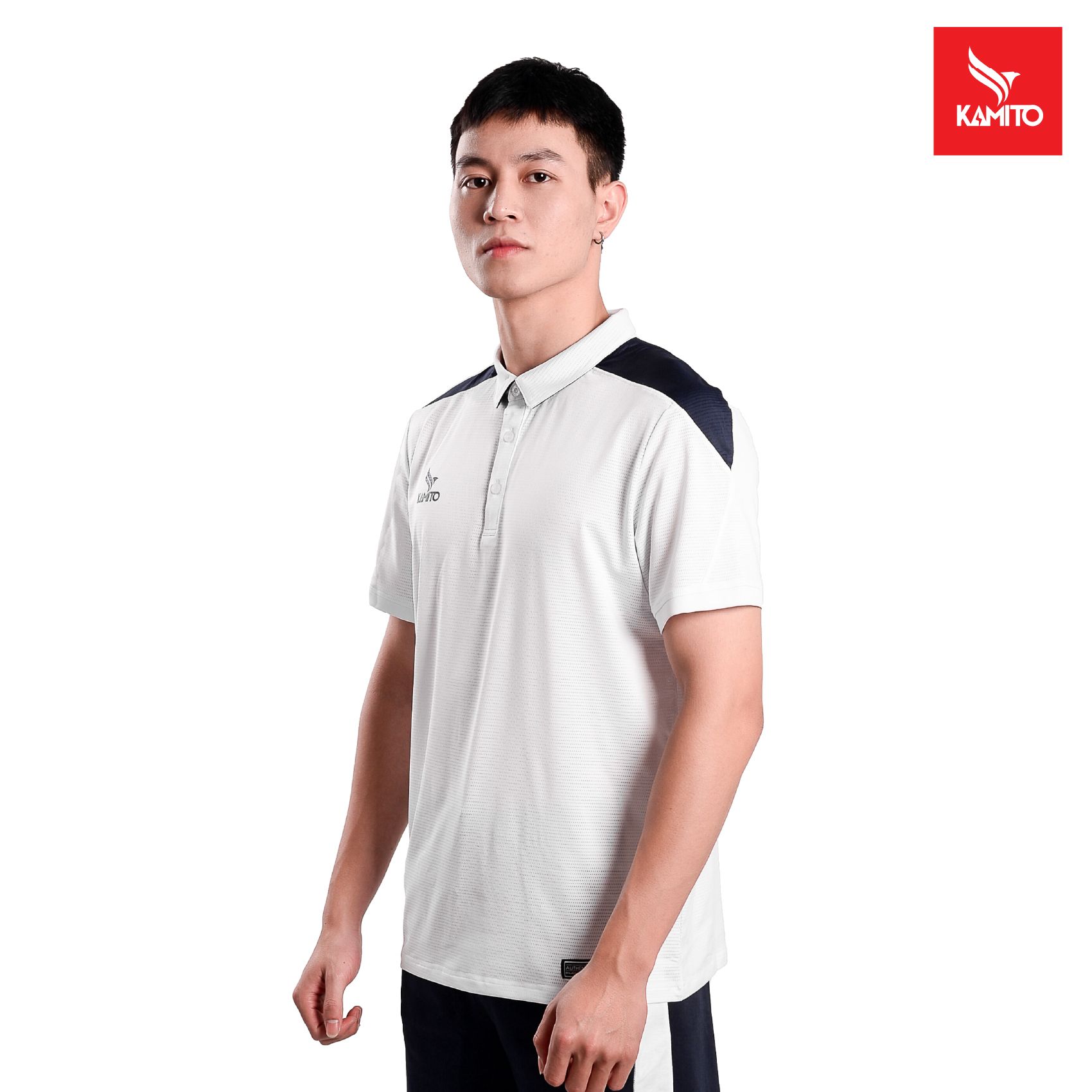 ÁO THỂ THAO POLO NAM PHỐI VAI KMAP2103 KAMITO