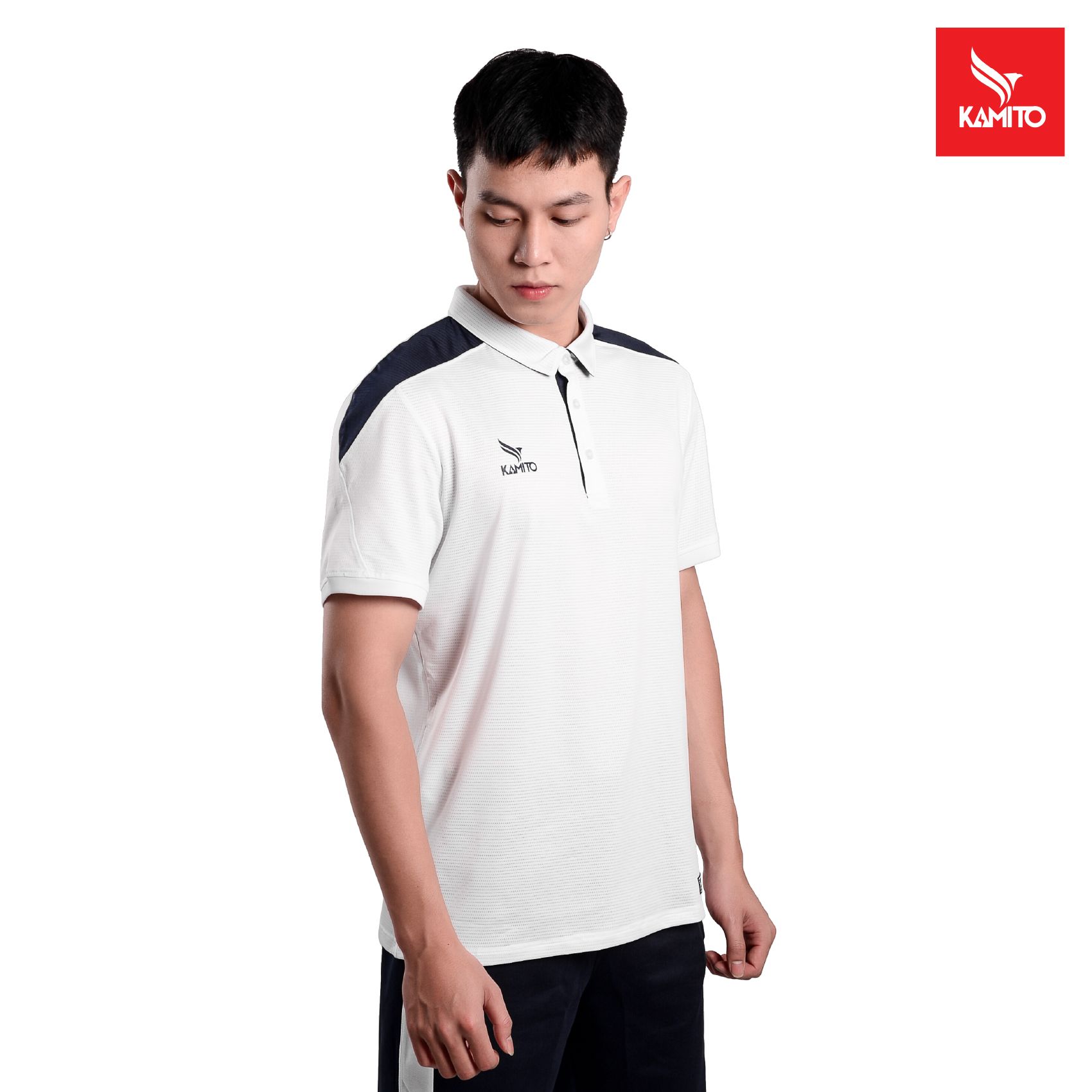 ÁO THỂ THAO POLO NAM PHỐI VAI KMAP2103 KAMITO