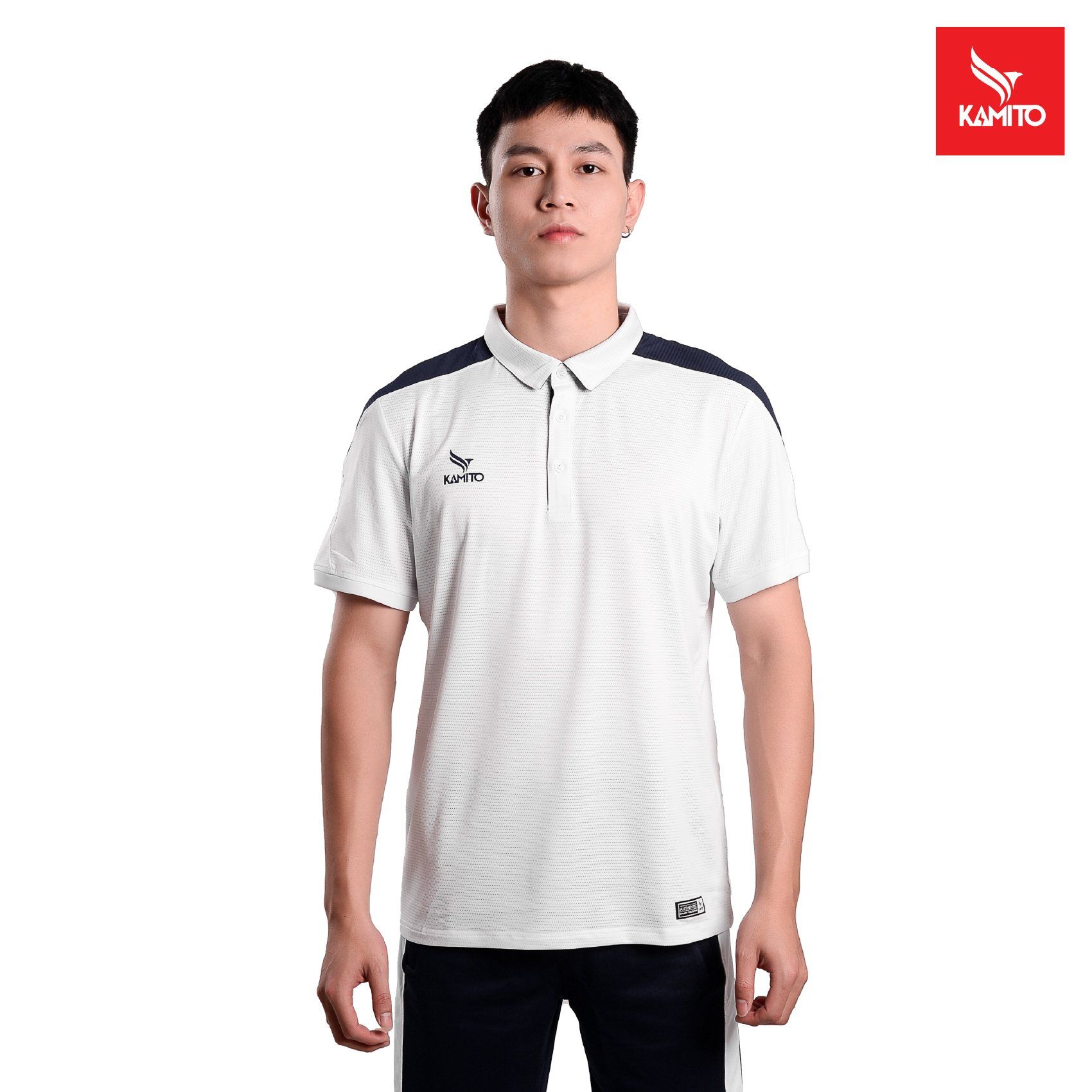 ÁO THỂ THAO POLO NAM PHỐI VAI KMAP2103 KAMITO