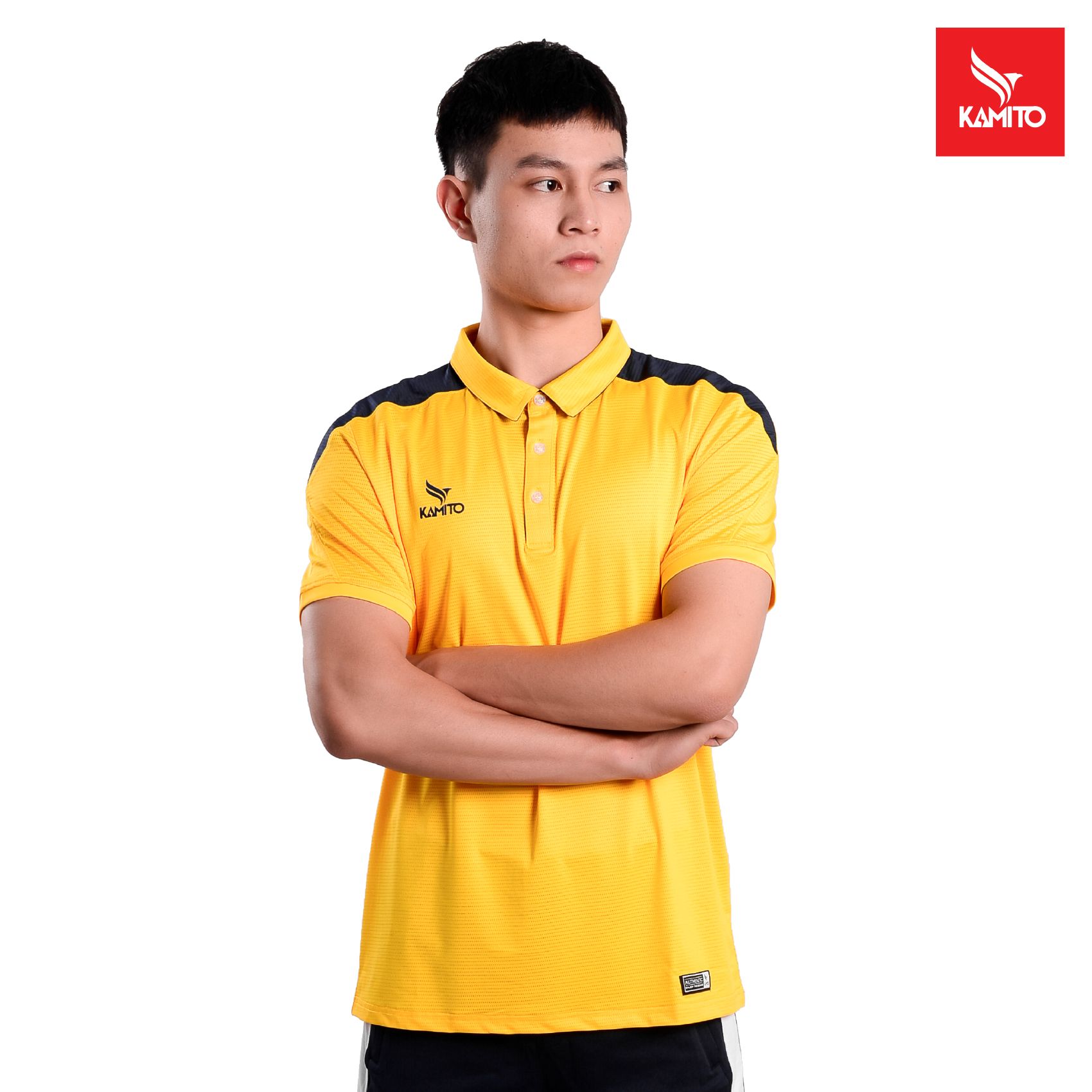 ÁO THỂ THAO POLO NAM PHỐI VAI KMAP2103 KAMITO