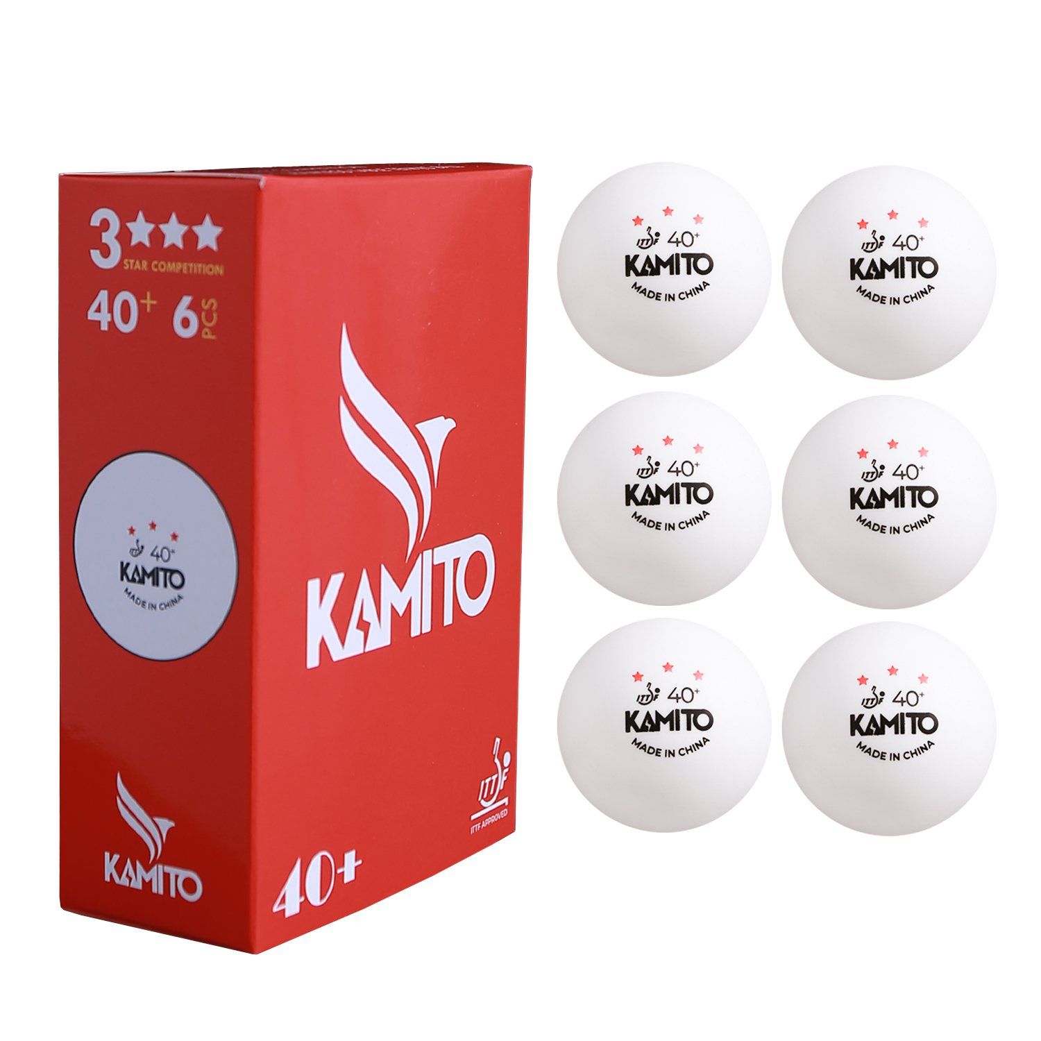 QUẢ BÓNG BÀN KAMITO 3 SAO (6 QUẢ/HỘP)
