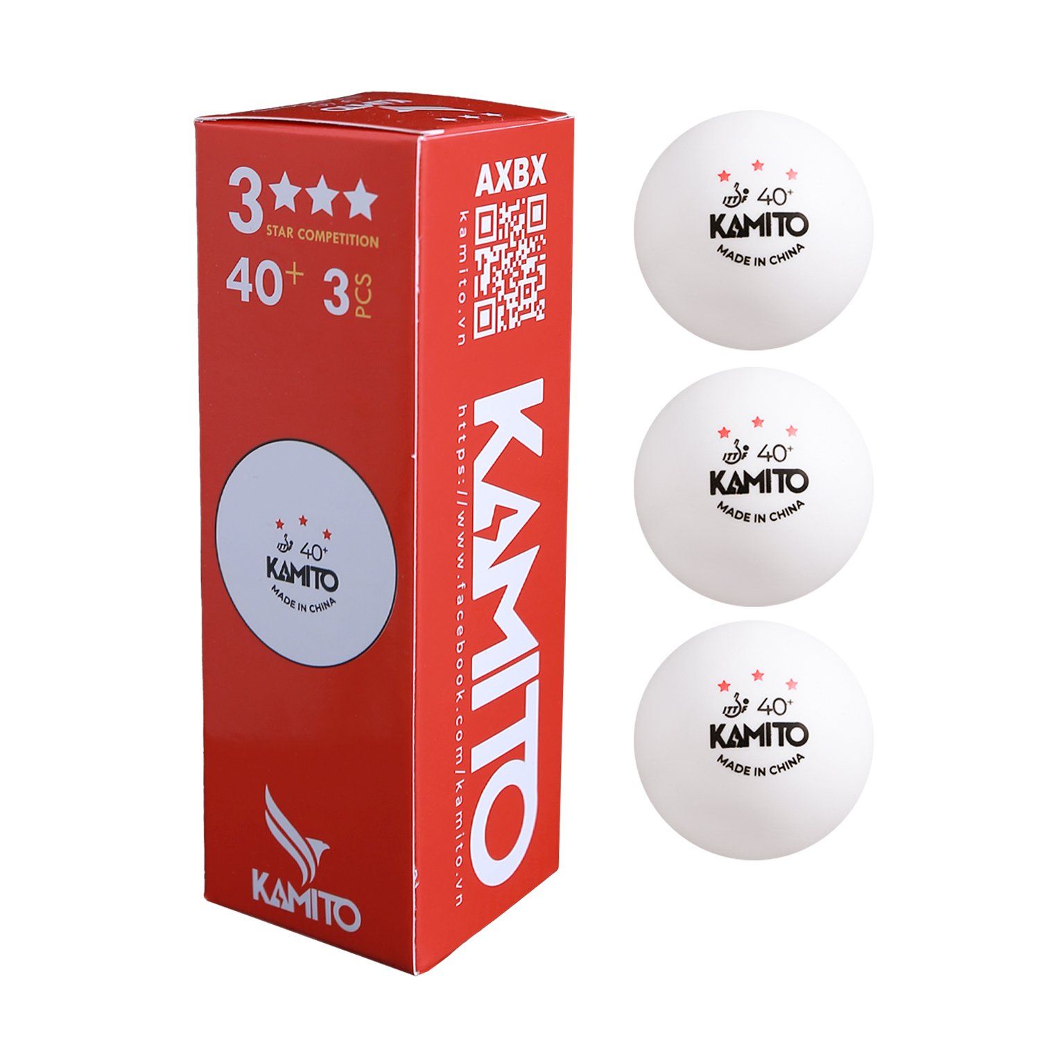 QUẢ BÓNG BÀN KAMITO 3 SAO (3 QUẢ/HỘP)