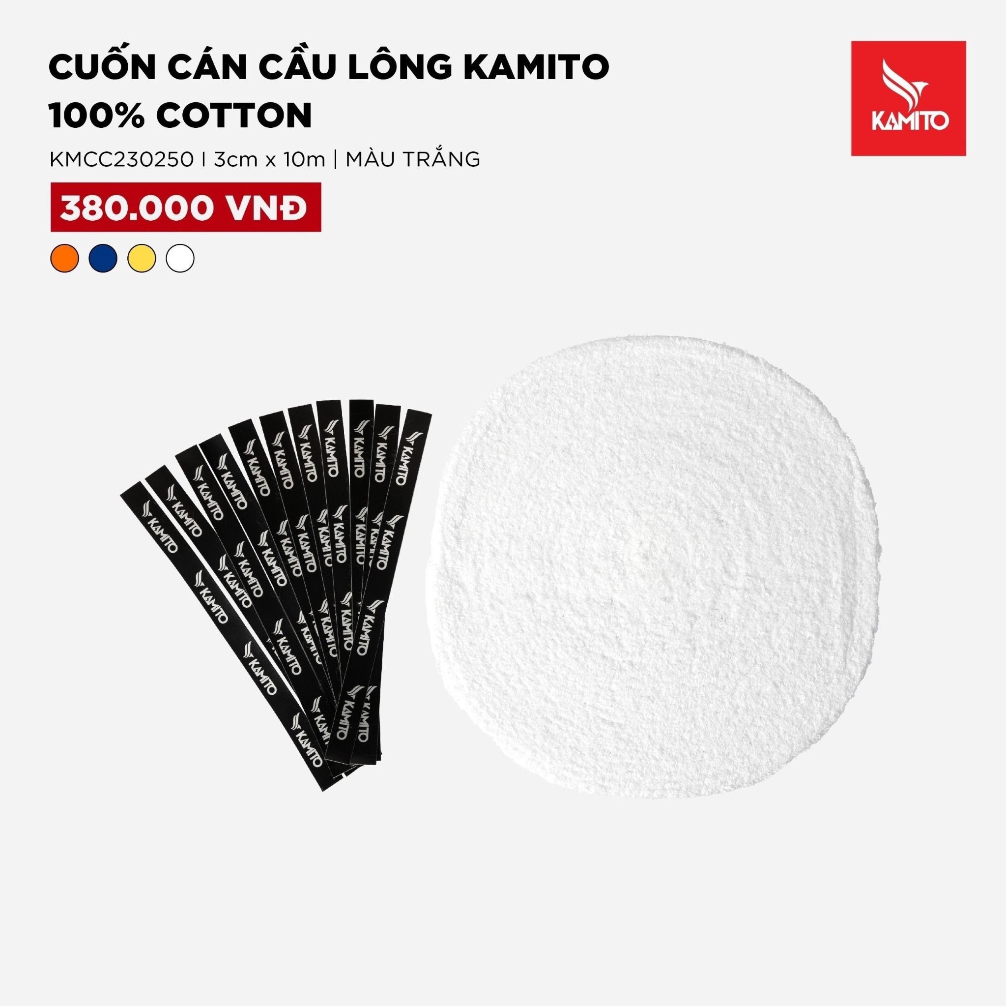  Cuốn cán cầu lông Kamito 100% cotton 