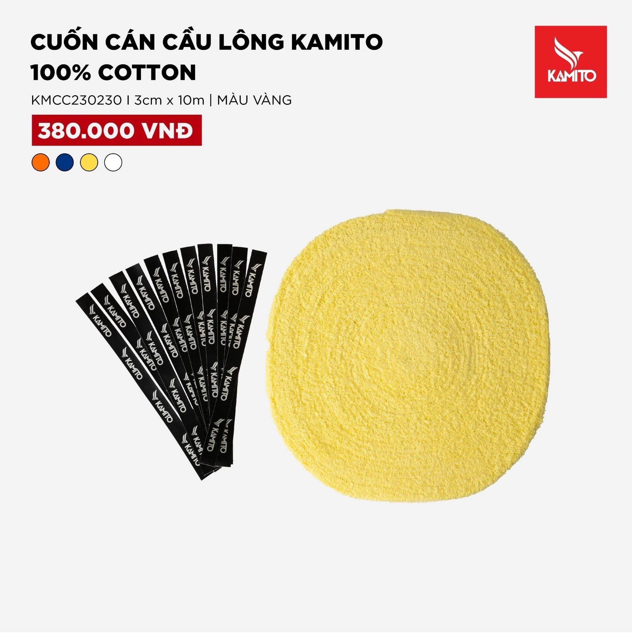  Cuốn cán cầu lông Kamito 100% cotton 