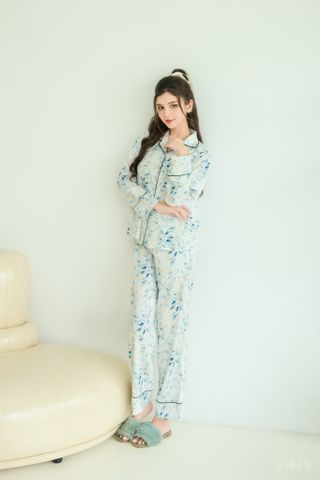 Pijama dài tay Lụa gấm Lucie Long Sleeve Py Set
